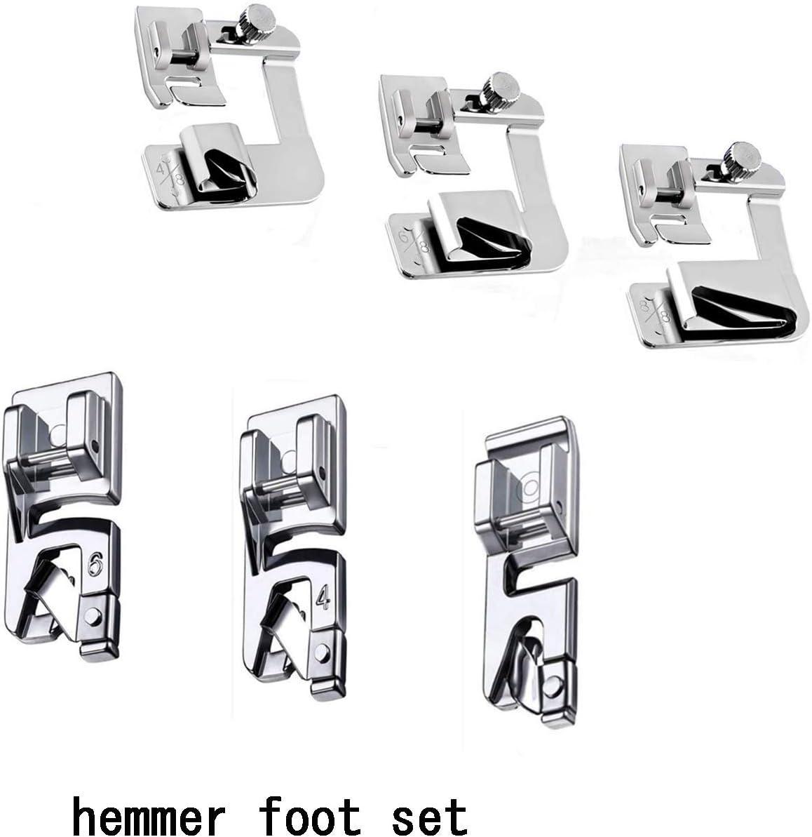  YICBOR 7PCS Presser Foot Kit Including 6pcs Rolled