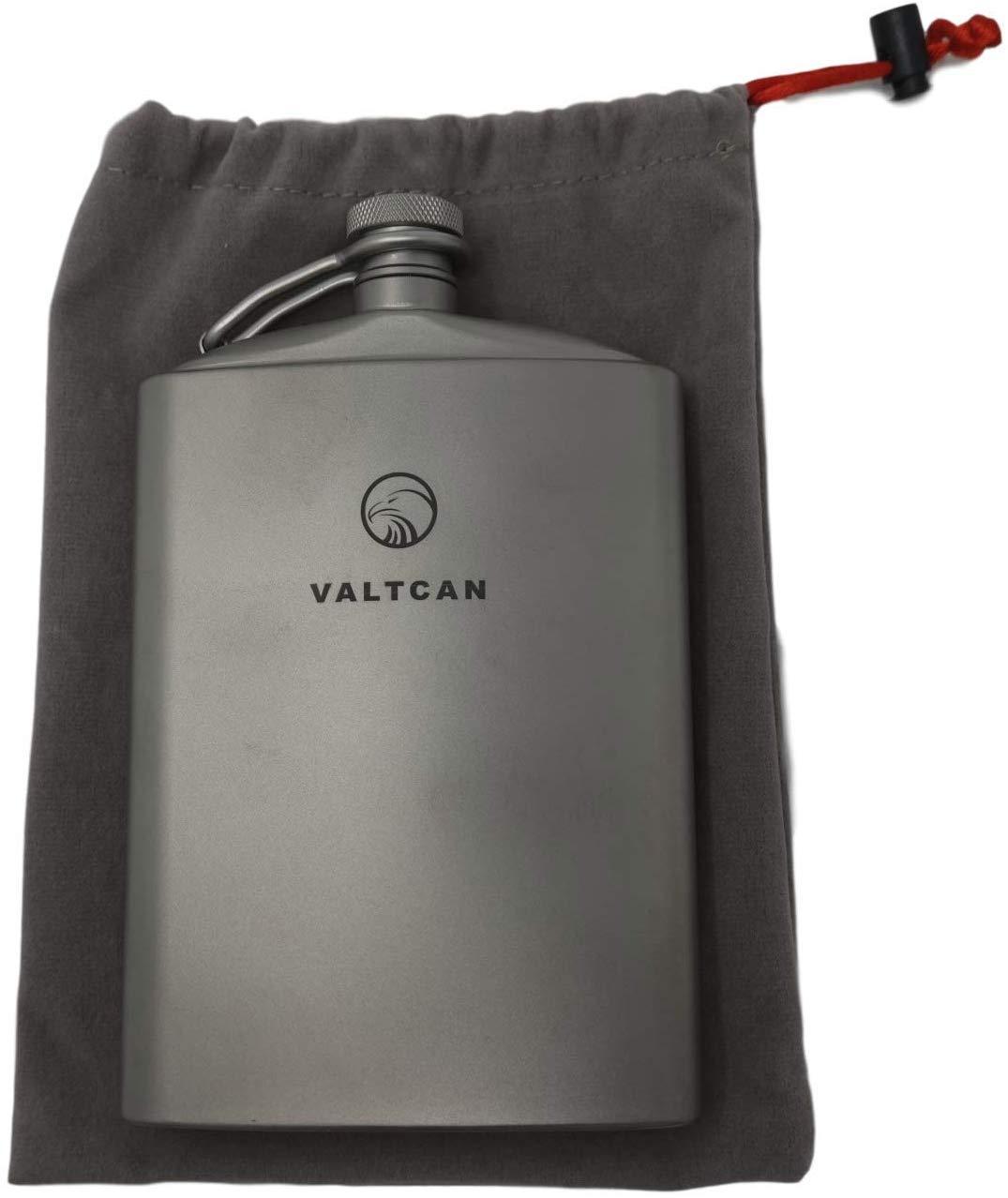 Valtcan Titanium Canteen Military Bottle with Carry Case 1100ml 37oz Capacity