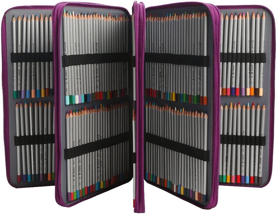  Lbxgap PU Pencil Case Slot Holds Portable Colored Pencil Case  72 Slots Colored Pencil Case Organizer with Zipper for Prismacolor  Watercolor Pencils, Crayola Colored Pencils, Marco Pencils : Office Products