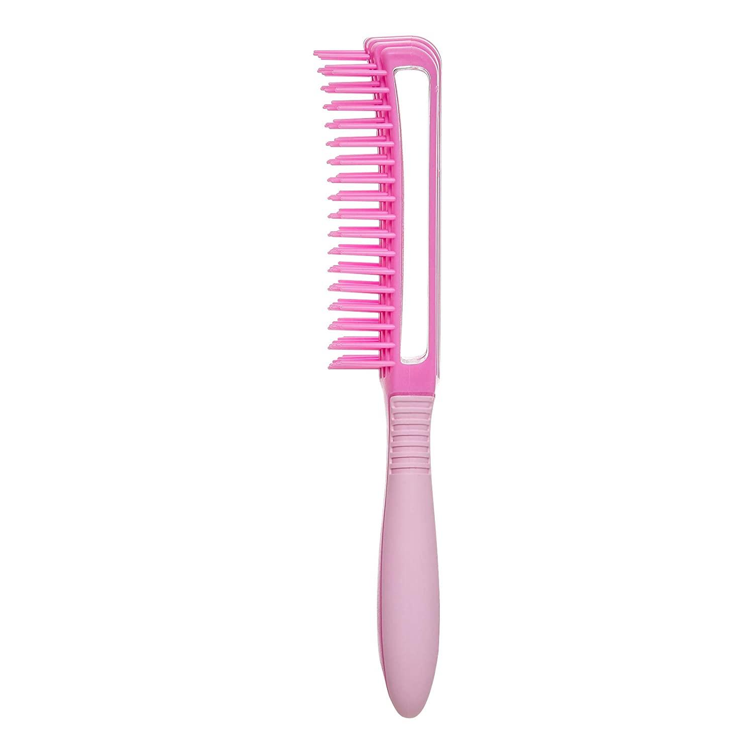 Pink Detangler brush + Black pink flowers Satin Hair Bonnet