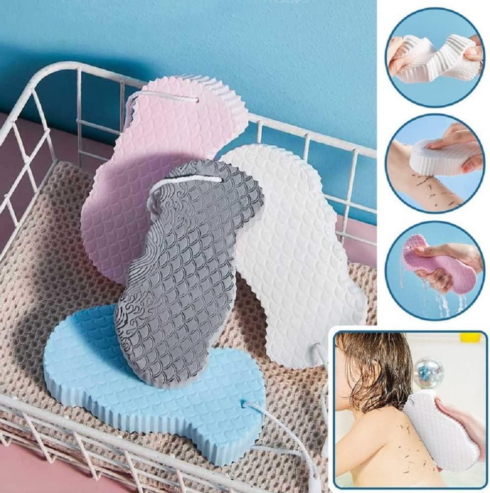 4PCS Exfoliating Bath Sponge, 3D Bath Sponge Shower Brush, Soft Bath  Sponges for Shower, Dead Skin Remover for Body, Shower Sponge for Adult Baby