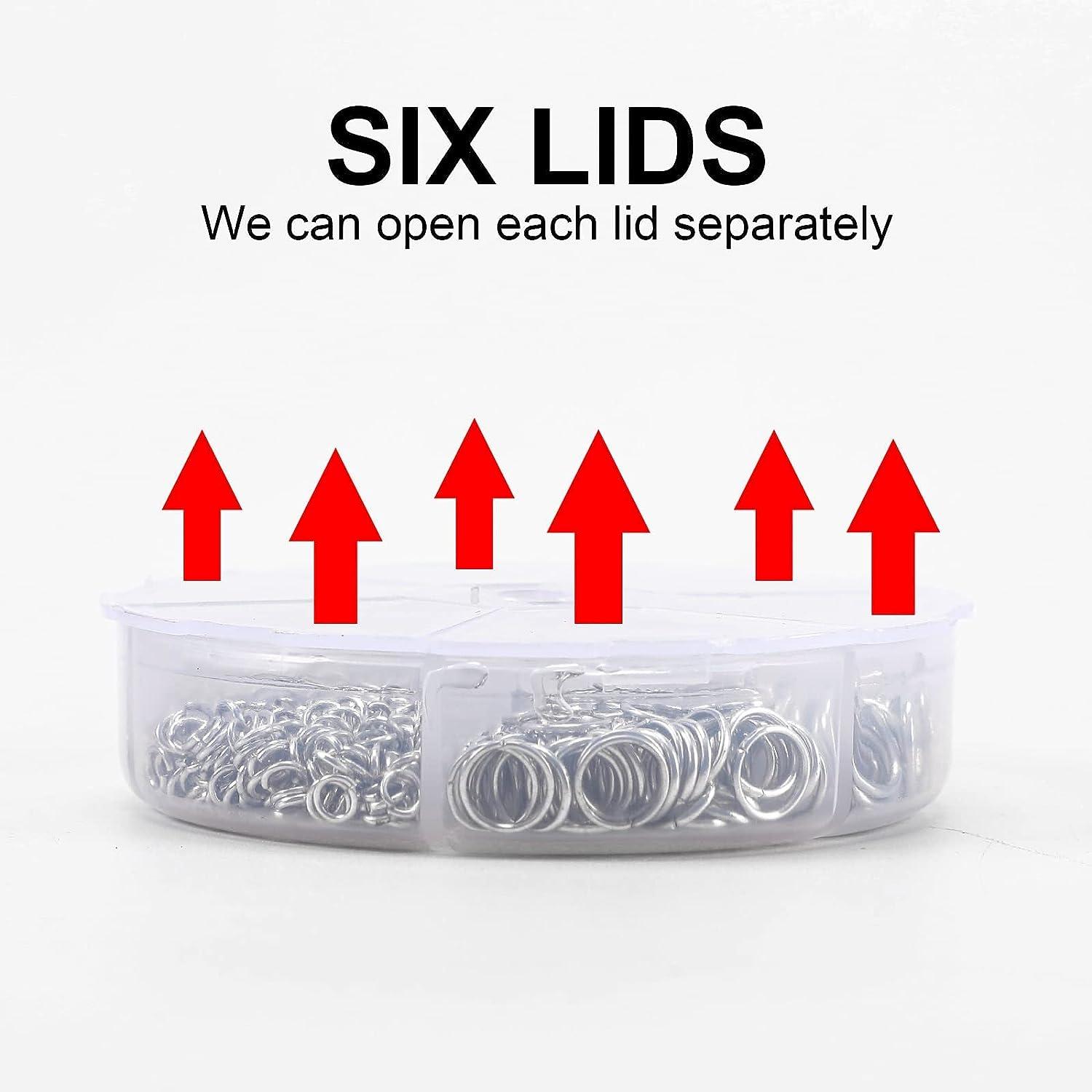 1000Pcs O Ring Connectors Metal Open Jump Rings Set 304 Stainless-Steel  Jump Rings for Jewelry Making Connectors ( 4mm 5mm 6mm 7mm 8mm 10mm) Silver