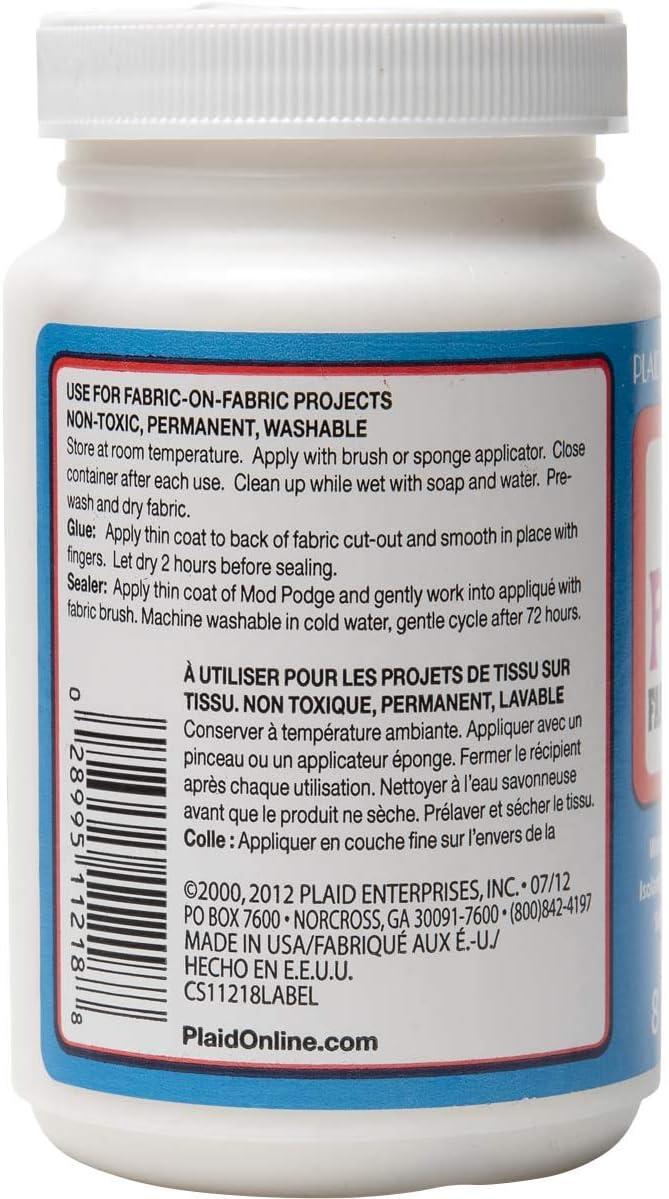  Mod Podge Eight Fabric, 8-ounce, Transparent, 8 Fl Oz