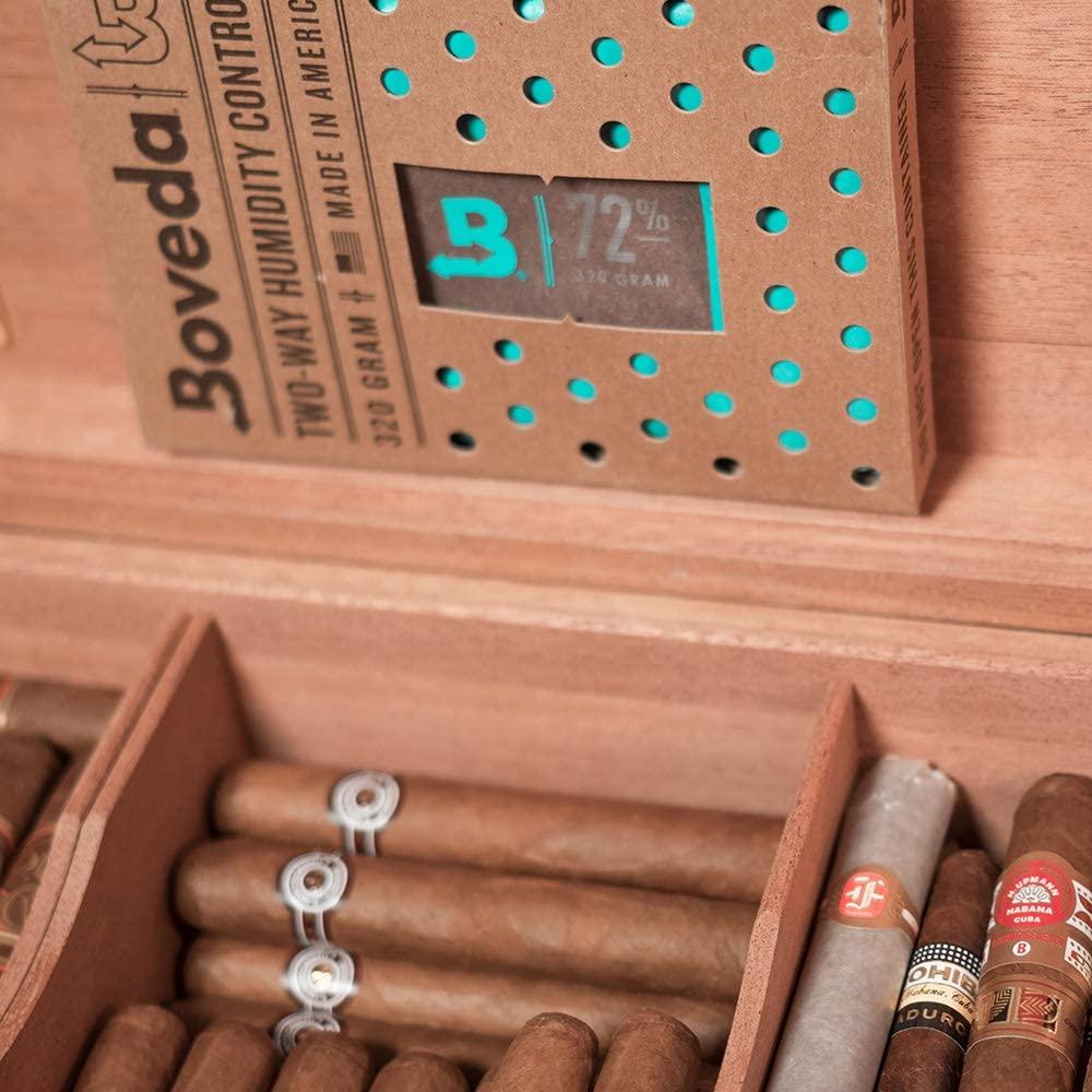 Boveda Humidity Packs Humidity Control Restores & Maintains Humidity  Patented Technology for Humidors Convenient & Versatile - 72% RH 2-Way  Humidity Control - Size 320-1 Count 72% RH (rolls/Tobacco)