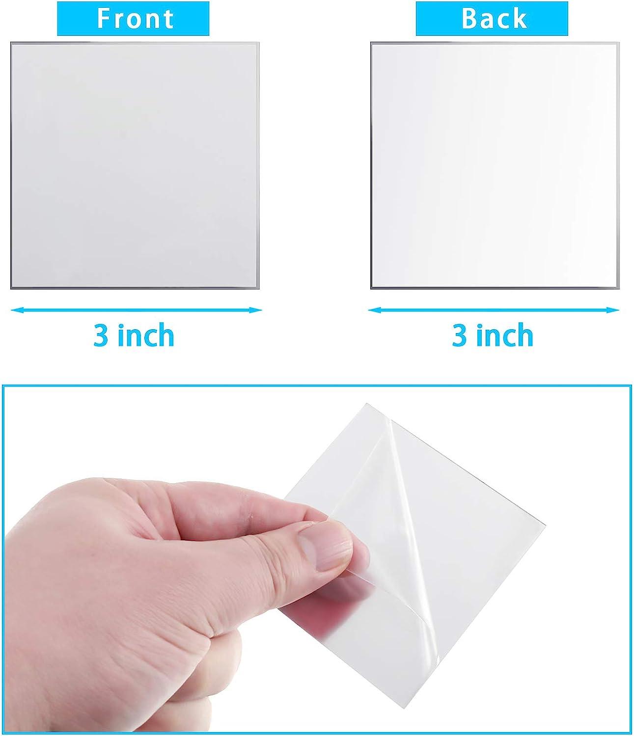 Jetec 25 Pieces Mini Size Acrylic Square Mirror Adhesive Small Square  Mirror Craft Mirror Tiles for Crafts and DIY Projects Supplies(3 Inches) 25  3 Inches