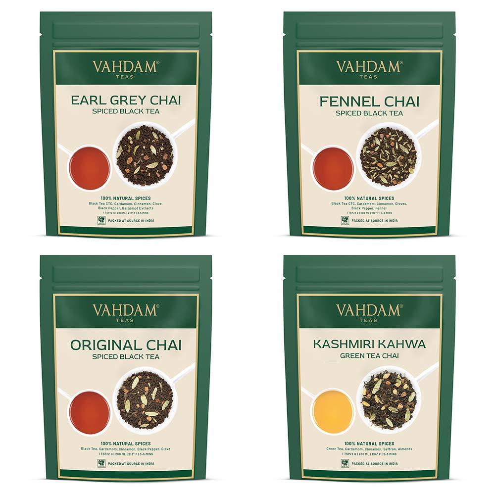 Vahdam Chai Tea Sampler 10 Teas 50 Servings 100 Natural Spices Indias Original Masala Chai