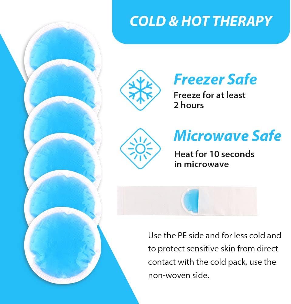 Reusable Round Hot and Cold Gel Ice Packs for Injuries