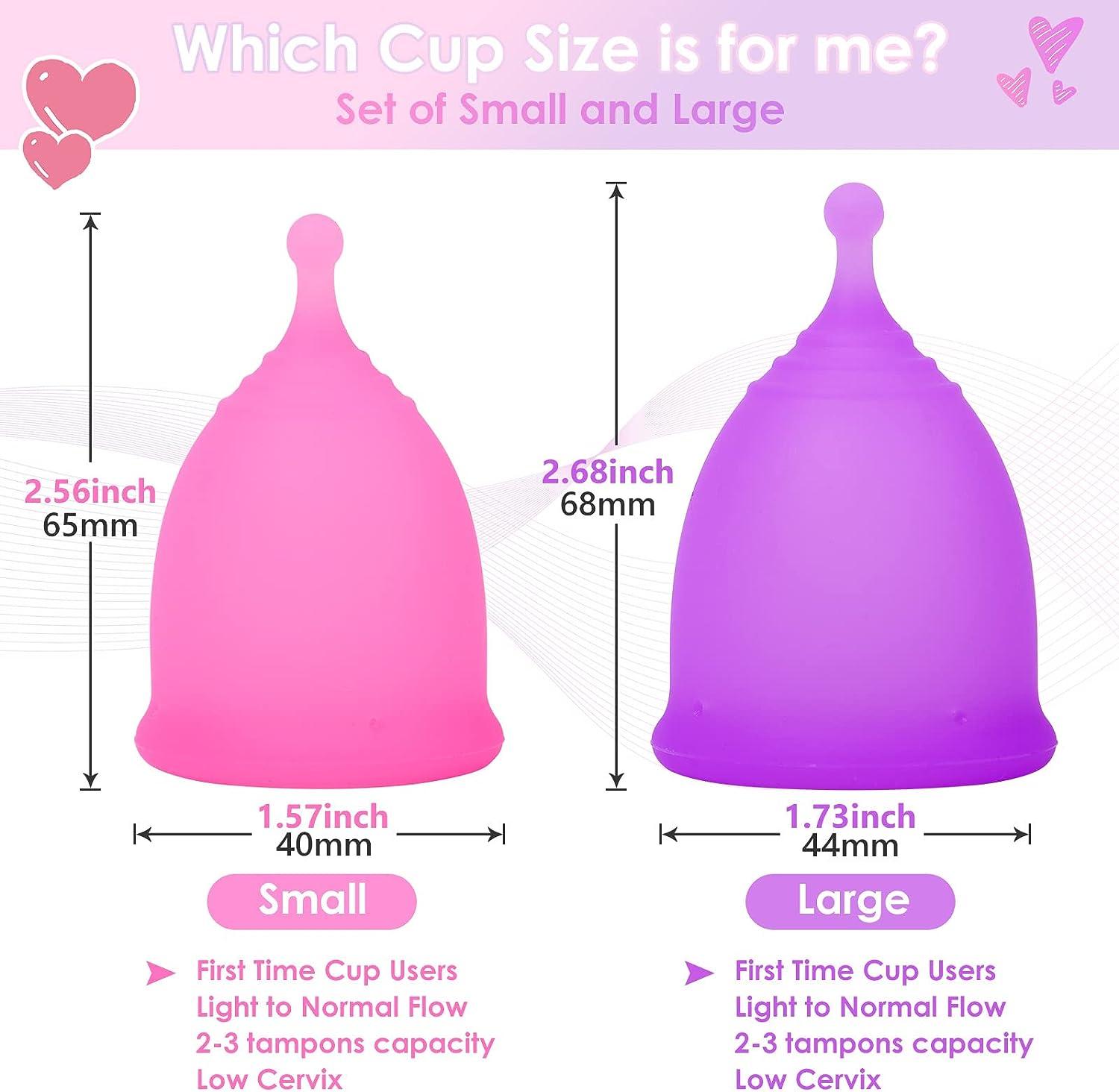 Softcup Menstrual Cup | Reusable Period Cup | Ultra-Soft Medical-Grade  Silicone | Leak-Free, 12-Hour Wear | Made in The USA (Size 2)