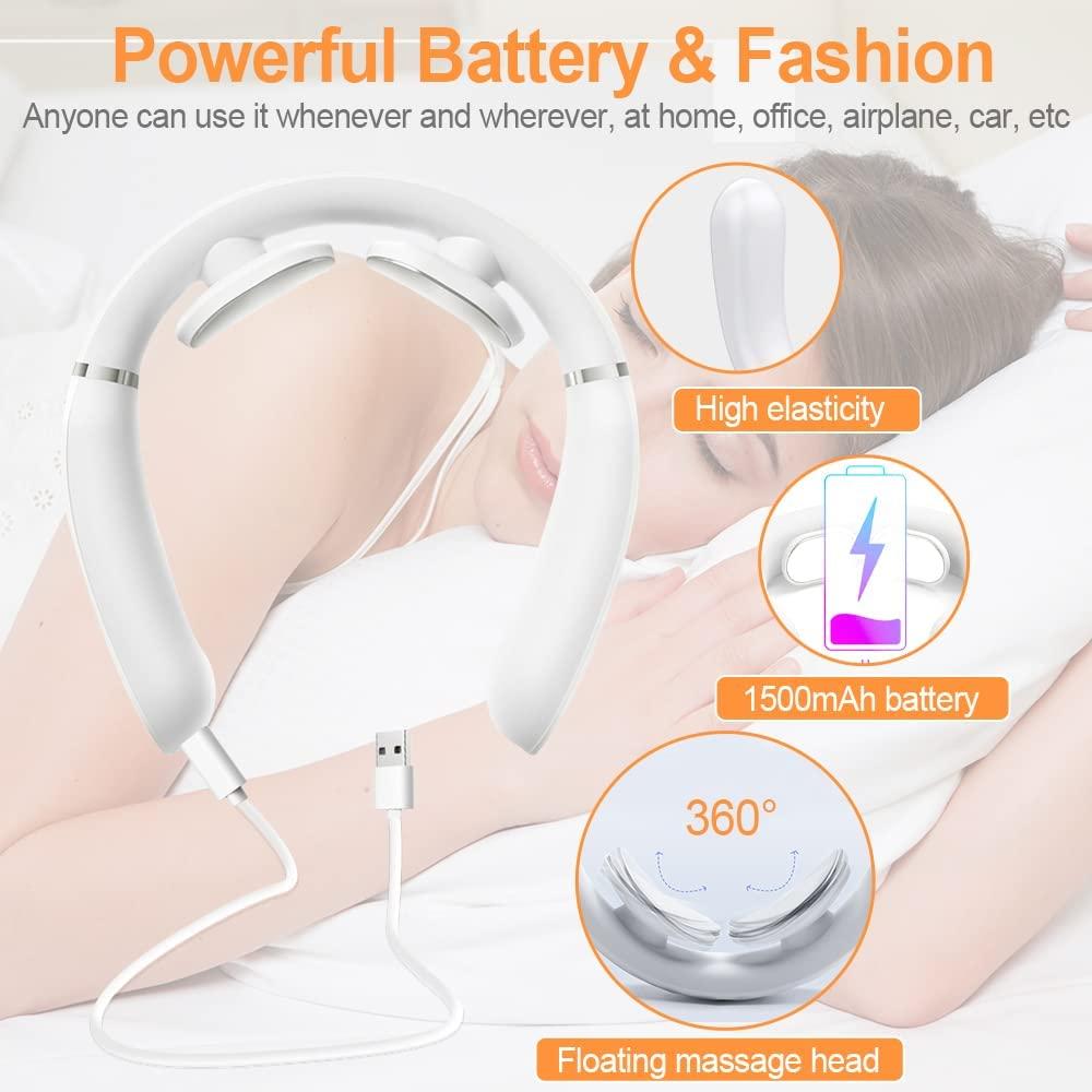 Portable Neck Massager With Multiple Modes, Usb Rechargeable, Suitable For  Office, Home, Travel, Wireless Use On Airplane, Car