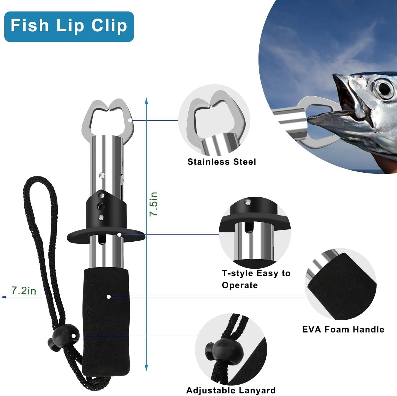1pc Mini Fish Control Tool, Portable Stainless Steel Fish Lip Grip For  Fishing Accessories