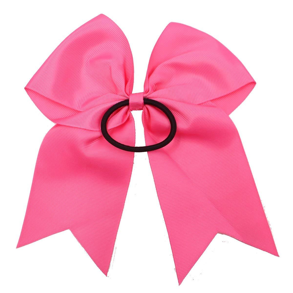JOYOYO 20Pcs 8 Large Cheer Bows for Girls Ponytail Holder