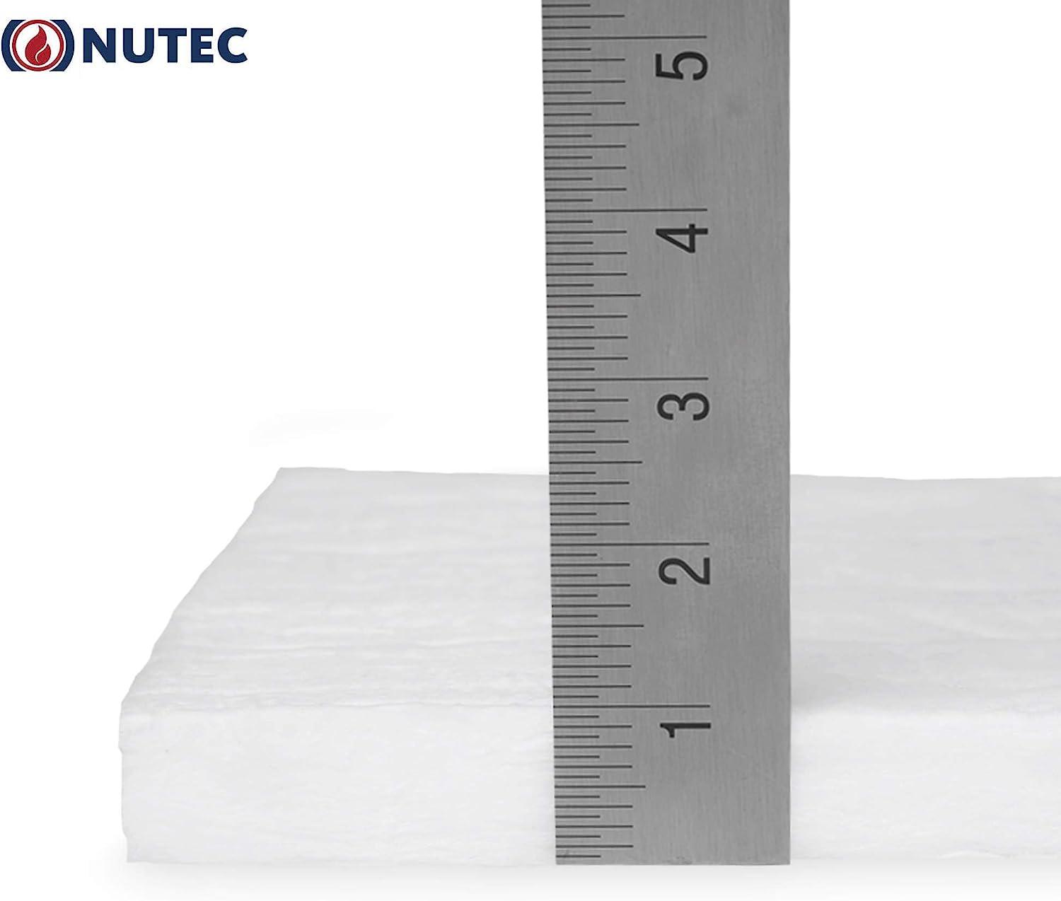 Nutec MaxWool Ceramic Fiber Insulating Blanket, 1 x 12 x 24, High  Temperature 2400F, Durable, Lightweight, 8# Density 1D x 24W x 12L
