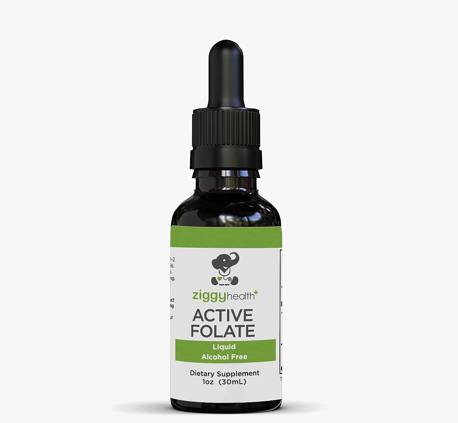 Active Folate Pure Liquid Extract Supplement - L-Methylfolate for Better  Absorption Brain Health Improve Cellular Function Support Immune System  Water Soluble B Complex 1oz - by Ziggy Health