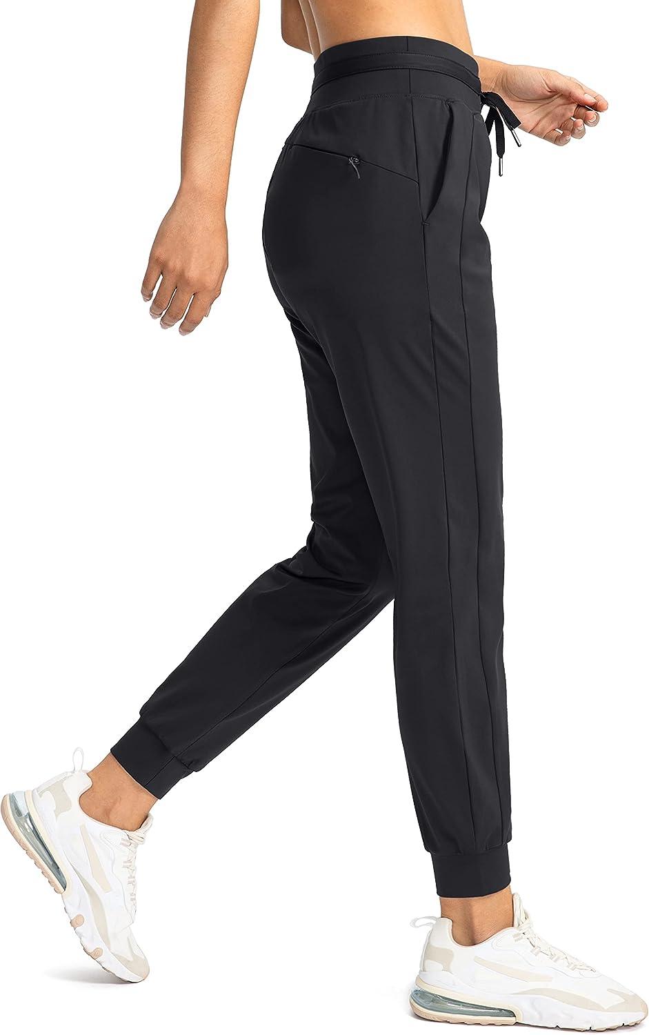 Women's Workout Pants Black Grey High Waist Sweatpants Sports
