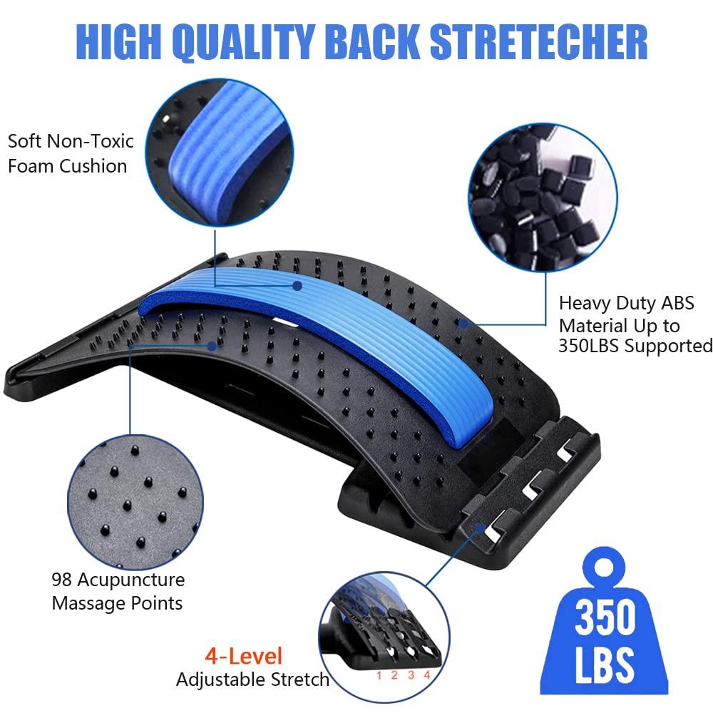 Back Stretcher for Lower Back Pain Relief, Multi-Level Lumbar