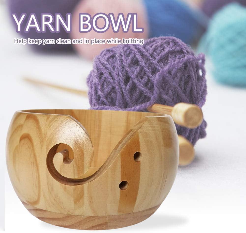Donfafecuer Yarn Bowls for Crocheting, Knitting Bowl, Wooden Sheep Yarn  Bowl Wool Storage Manager for DIY Knitted Crochet Accessories
