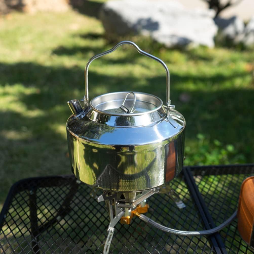 AITREASURE Camping Tea Kettle Stainless Steel Hiking Pot Portable