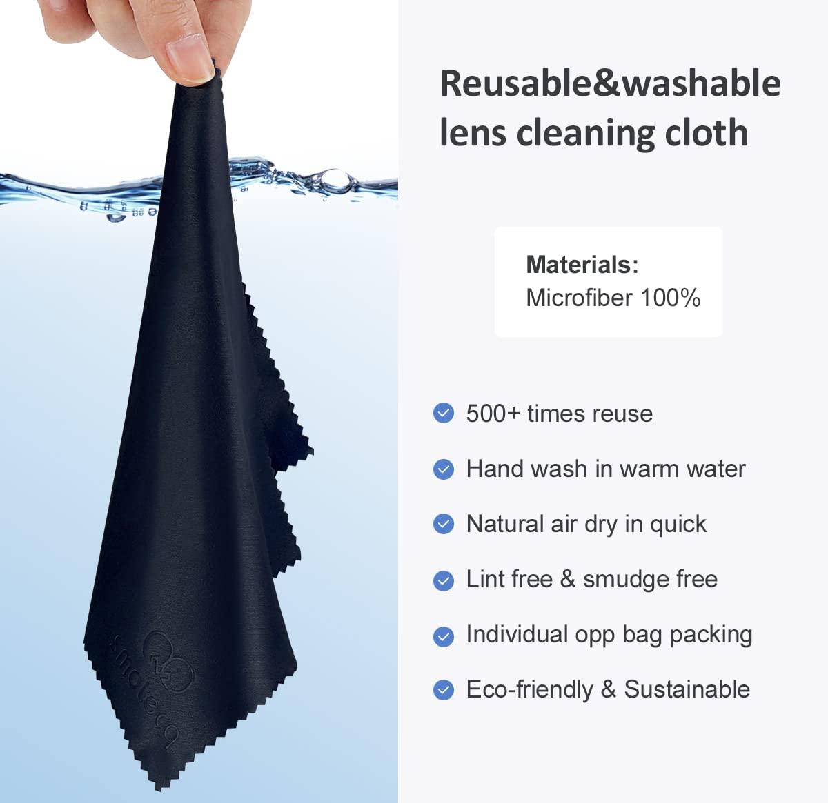 Extra Large Microfiber Cleaning Cloths(12x 12) for Glasses or  Eyeglass, Phone,Computer Screen,Camera Lens,Eye Glasses Lens Cleaner,Eyeglass  Cleaner Cloths Wipes for Delicate Surface(6 Pcs) : Health & Household