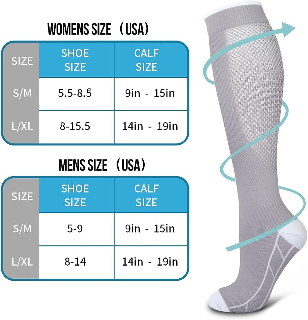  BLUEENJOY Copper Compression Socks for Women & Men (6