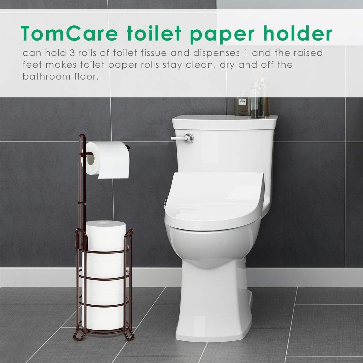 Premium Quality Bathroom Organizer 3spare Rolls Metal Wire Toilet Tissue  Paper Holder Free Standing and Dispenser with Phone Shelf and Storage -  China Toilet Paper Holder, Free Standing Toilet Paper Holder