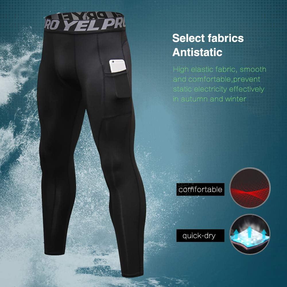One Leg Compression Tights for Basketball, Mens 3/4 One Leg Compression  Pants Dry Fit Running Leggings Sport Baselayer, 2 Pack # Black+black  (Pocket), Small : : Clothing, Shoes & Accessories