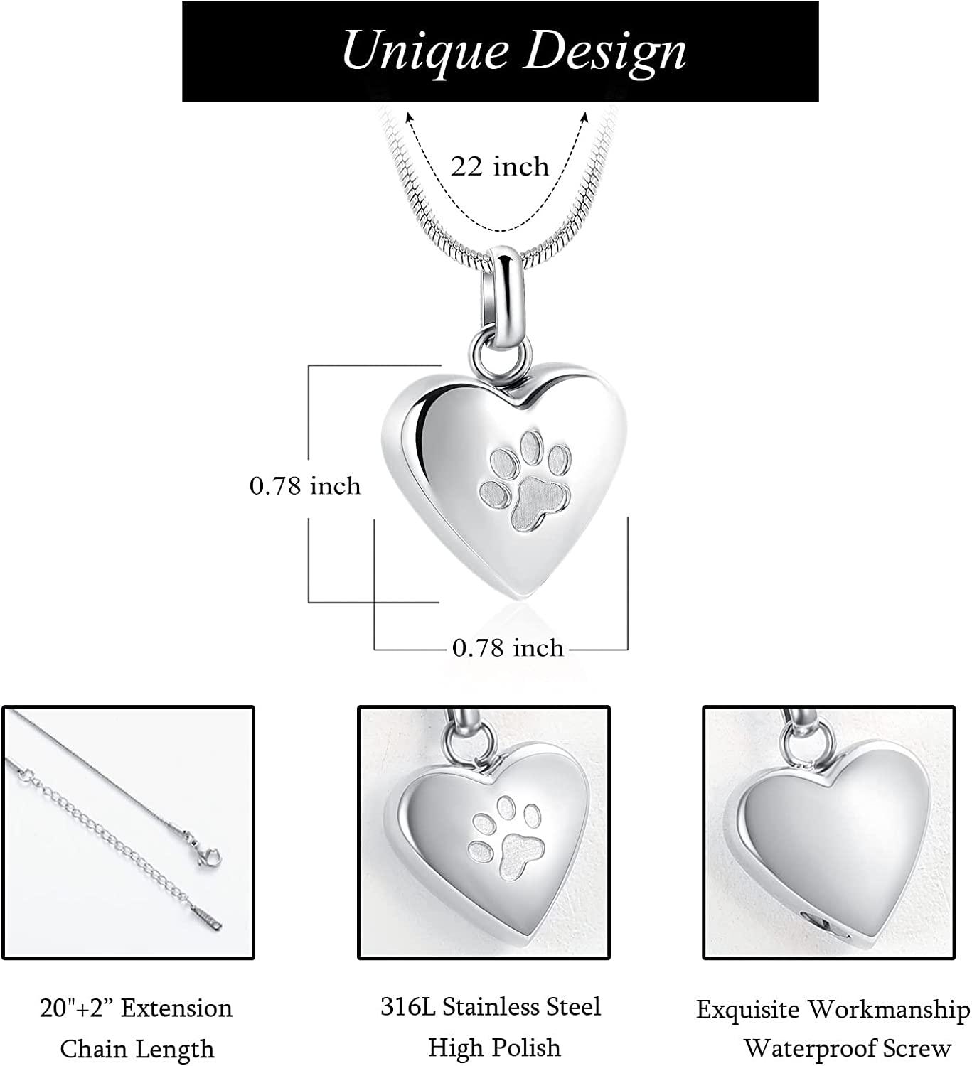 Eternal Cube Stainless Steel Pet Ashes Pendant with Snake Chain – Angel  Ashes