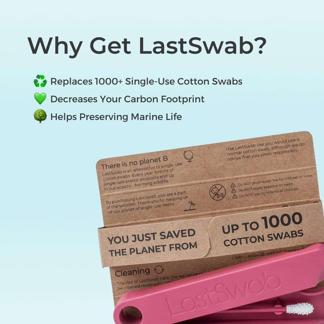 LastSwab® Reusable Cotton Swabs for Ear Cleaning - The Sustainable and  Sanitary Alternative to Single-Use Q Tips - Zero Waste and Easy to Clean 