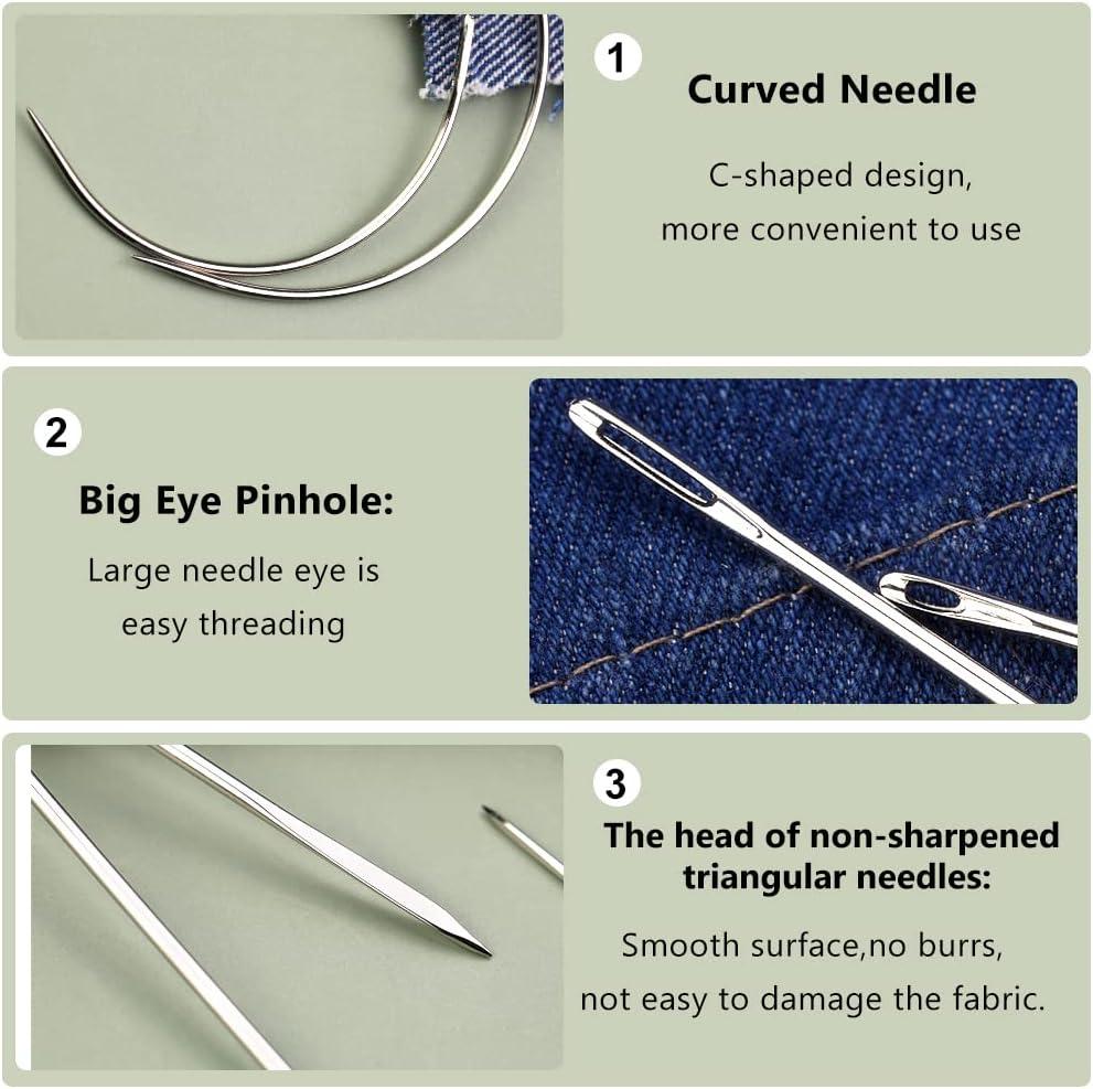 Hand Sewing Needles Heavy Duty Thread Needle for Upholstery Carpet
