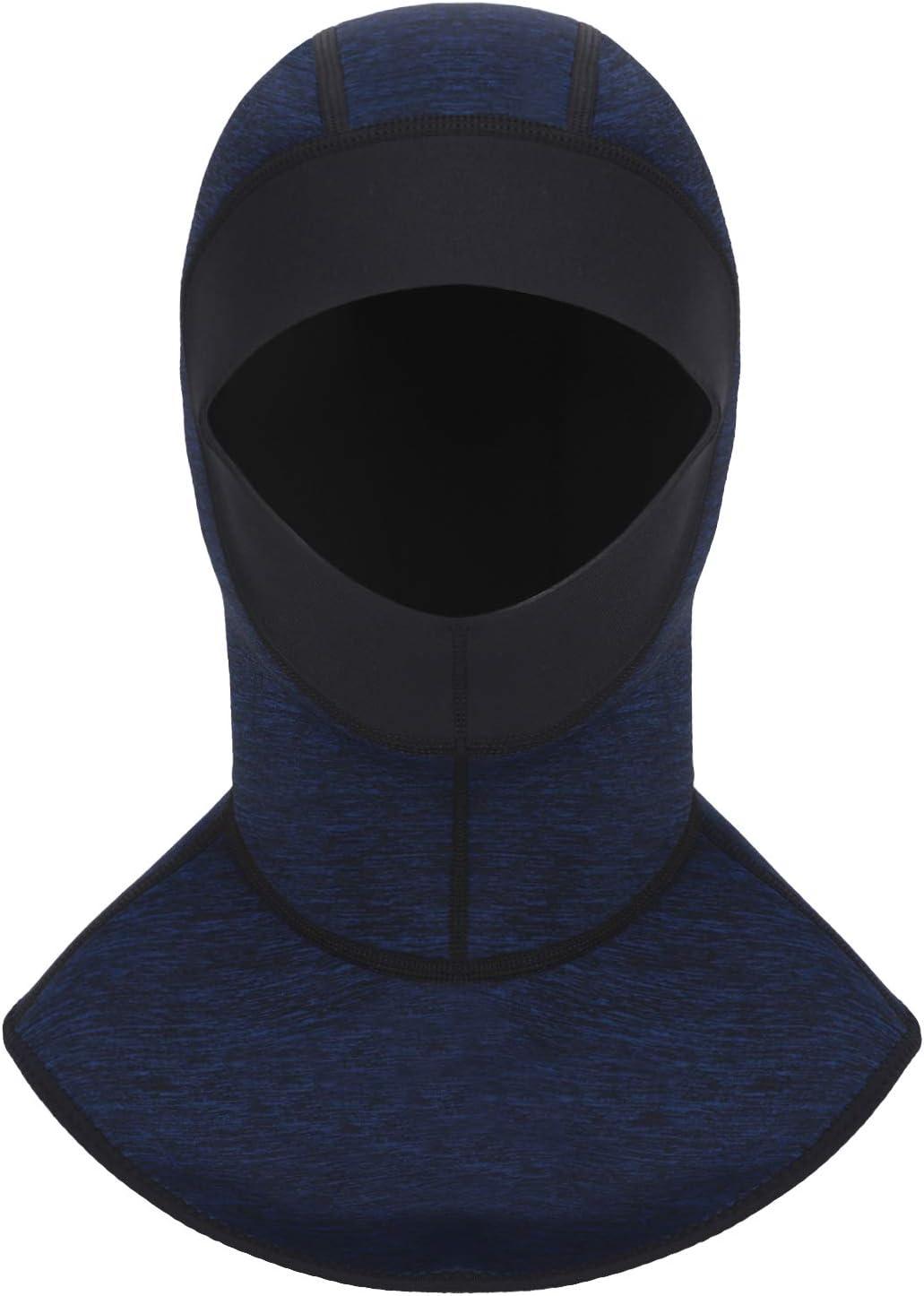 2mm Neoprene Diving Hood Thermal Wetsuit Hood Cap Swim Cap with Chin Straps