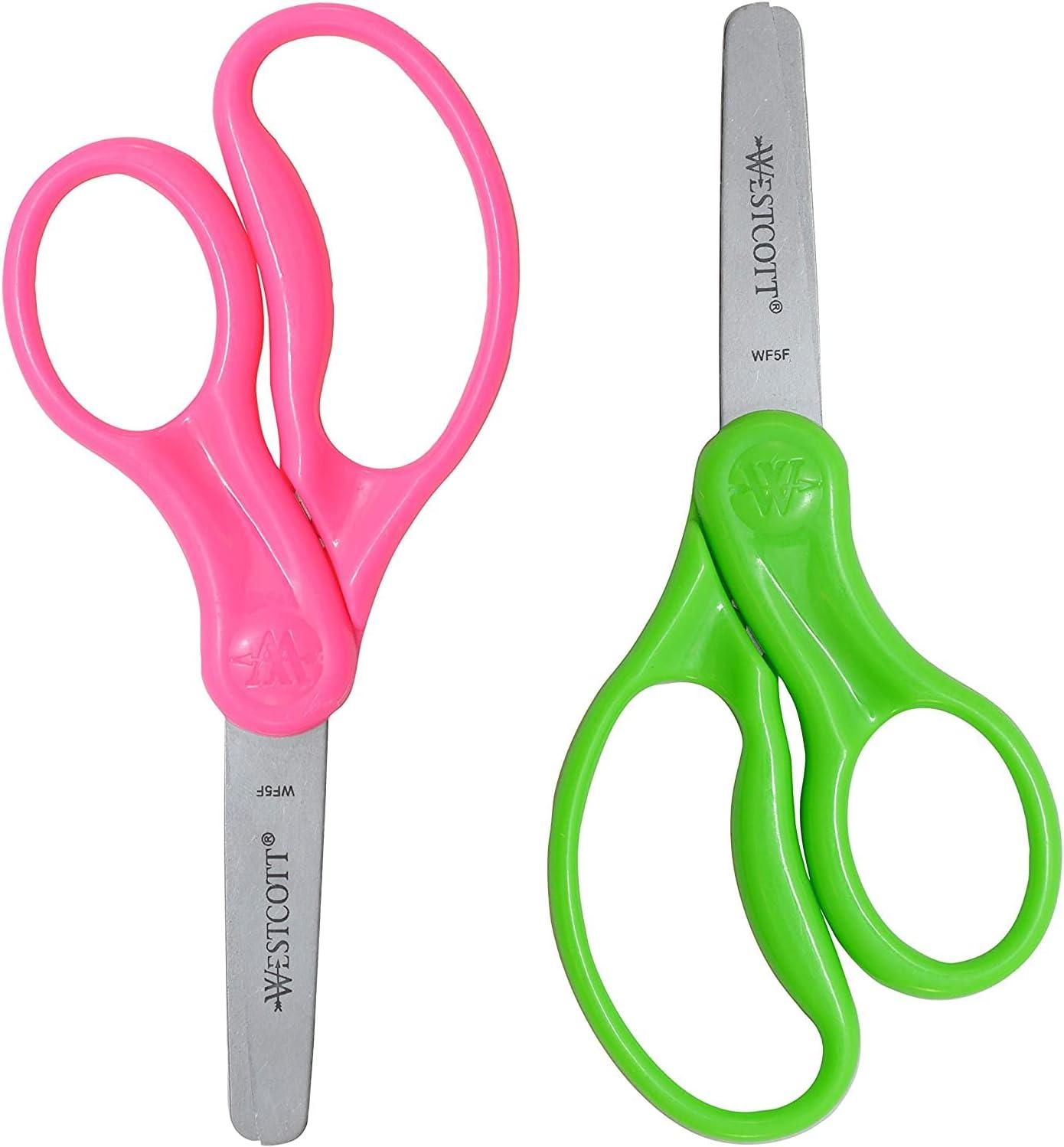 Westcott Right- & Left-Handed Scissors For Kids, 5'' Blunt Safety