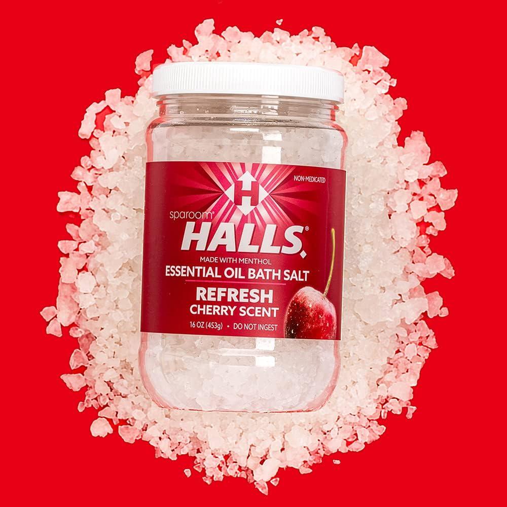 SpaRoom Halls Cherry Essential Oil Bath Salts (Bath Crystals/Vapor