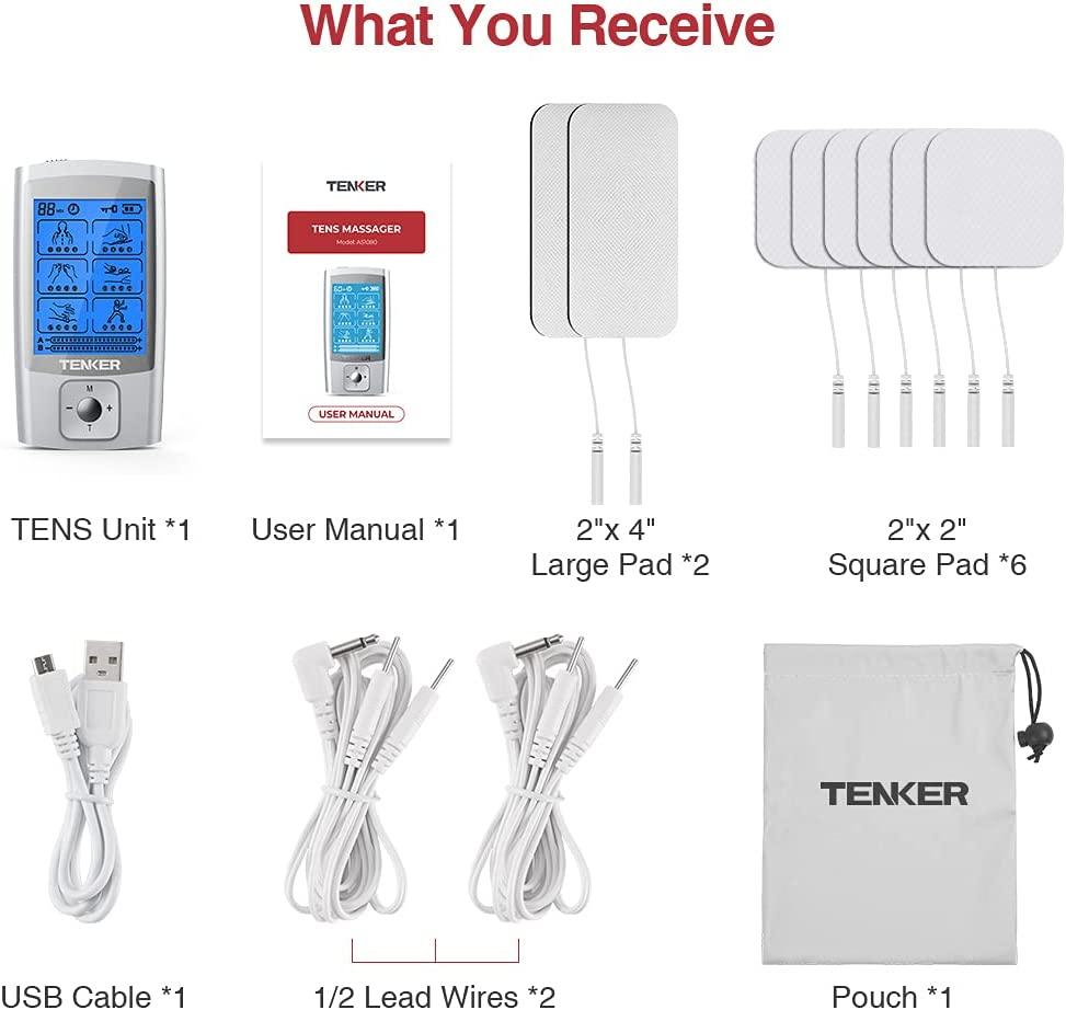 Dropship TENKER EMS TENS Unit With 8 Electrode Pads; Rechargeable Muscle  Stimulator Pain Reliever For Muscle Stiffness to Sell Online at a Lower  Price