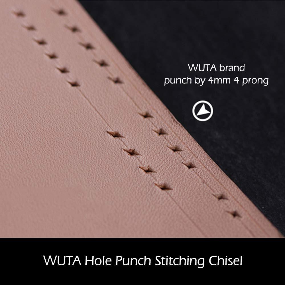 WUTA Basic Leather Chisel Tool Diamond Pricking Iron Hole Punch Stitching  Leather Craft tool 3/4/5/6mm 1-2-4-6 teeth