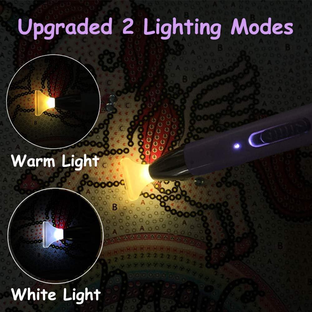 LED Diamond Art Pens with Light Diamond Painting Tools USB Rechargeable  Light Pen Art Accessories and Tools Kits with Storage Case for Adults DIY  Arts