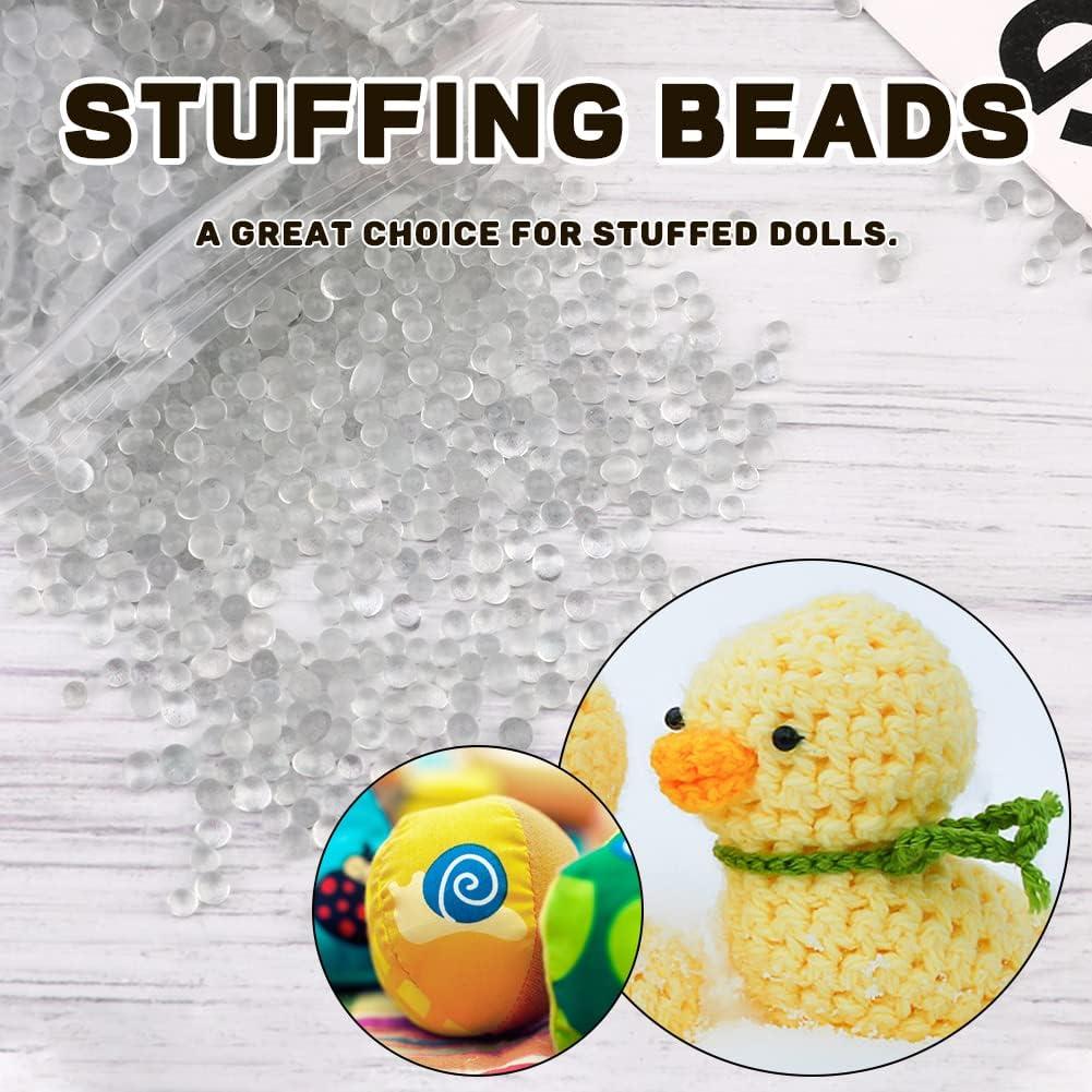 Jmuiiu 200g/7.05oz Premium Stuffing Beads, Stuffing for Stuffed Animals, Sandbags, Filled Beads Weighted Stuffing Beads for Halloween Christmas Craft DIY
