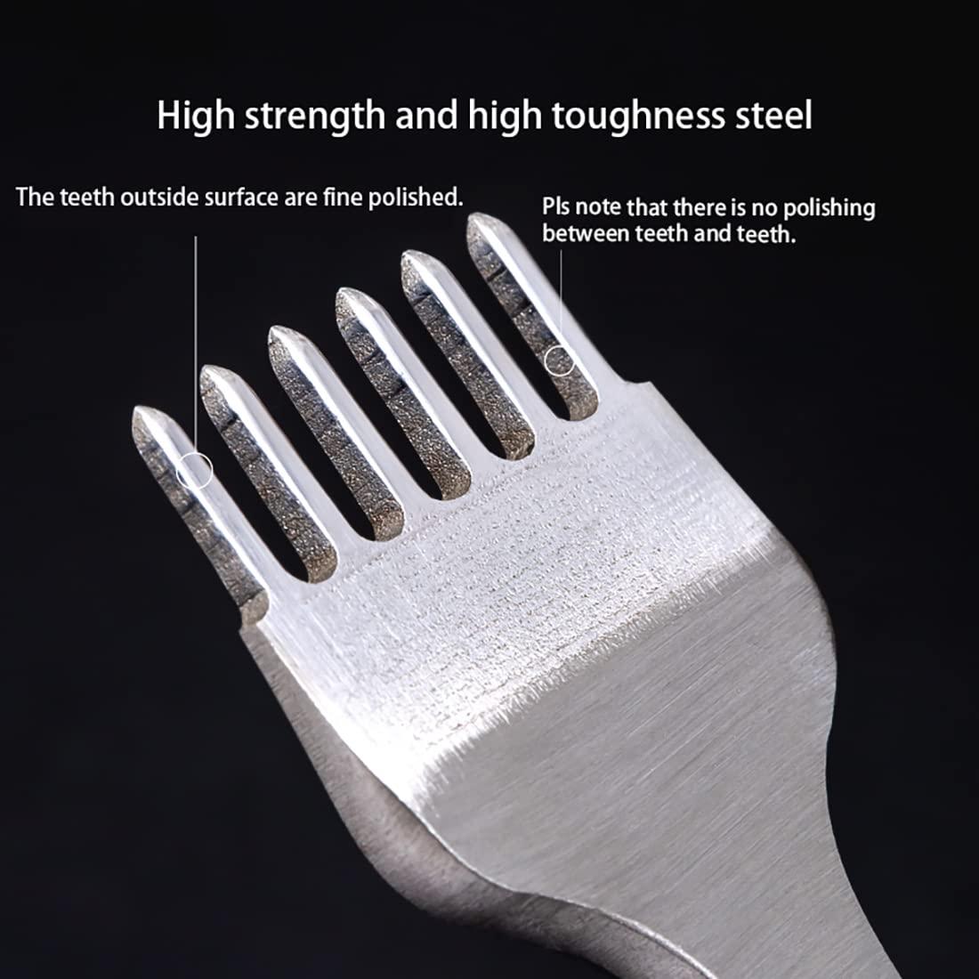 Leather Stitching Prong Diamond Chisel Set 1 2 4 6 Prong Lacing Stitching  Sewing DIY Leather Craft Tools Spacing Punch Tool AD 