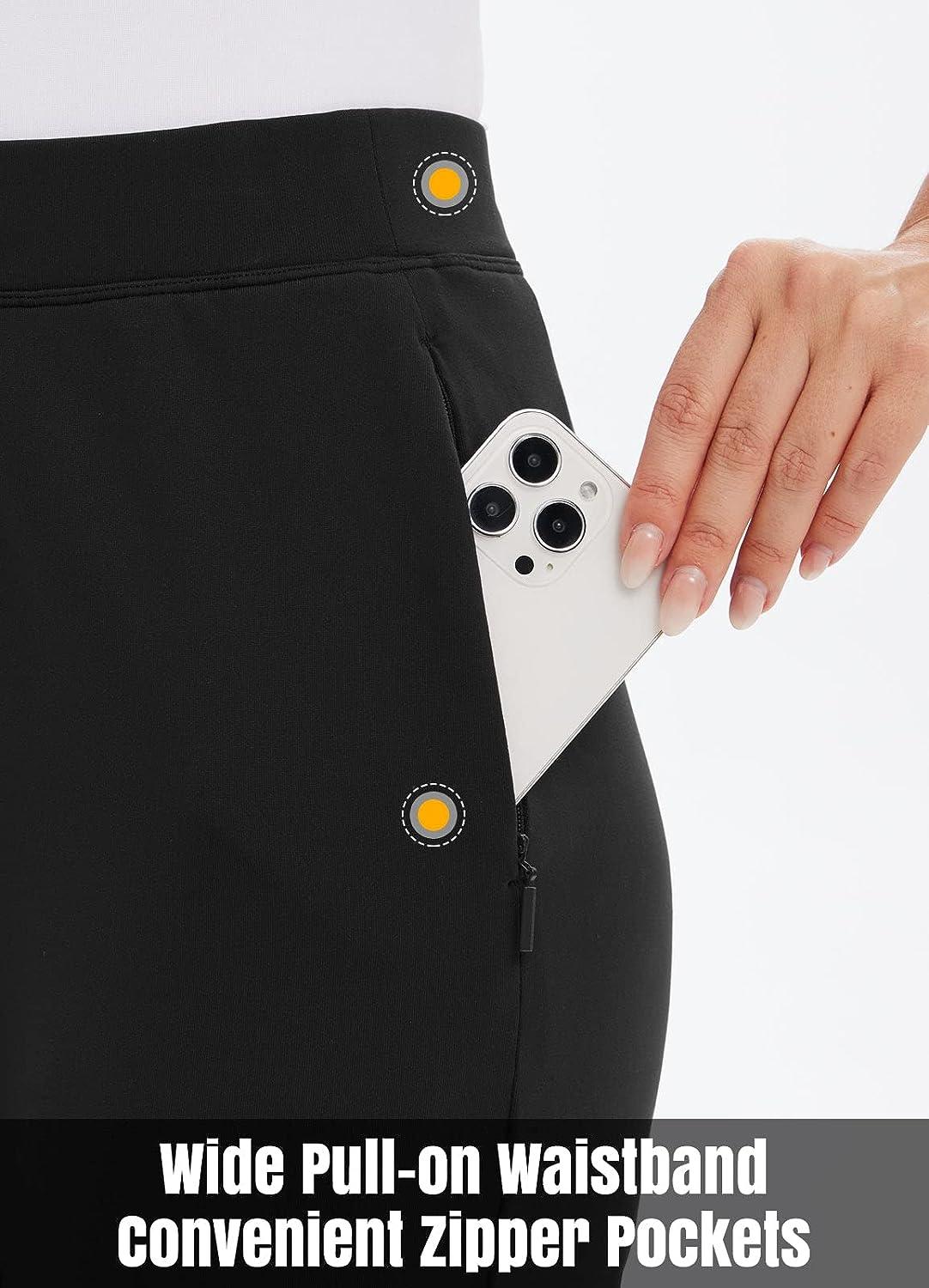 BALEAF Women's Fleece Lined Pants Sweatpants Warm Zipper