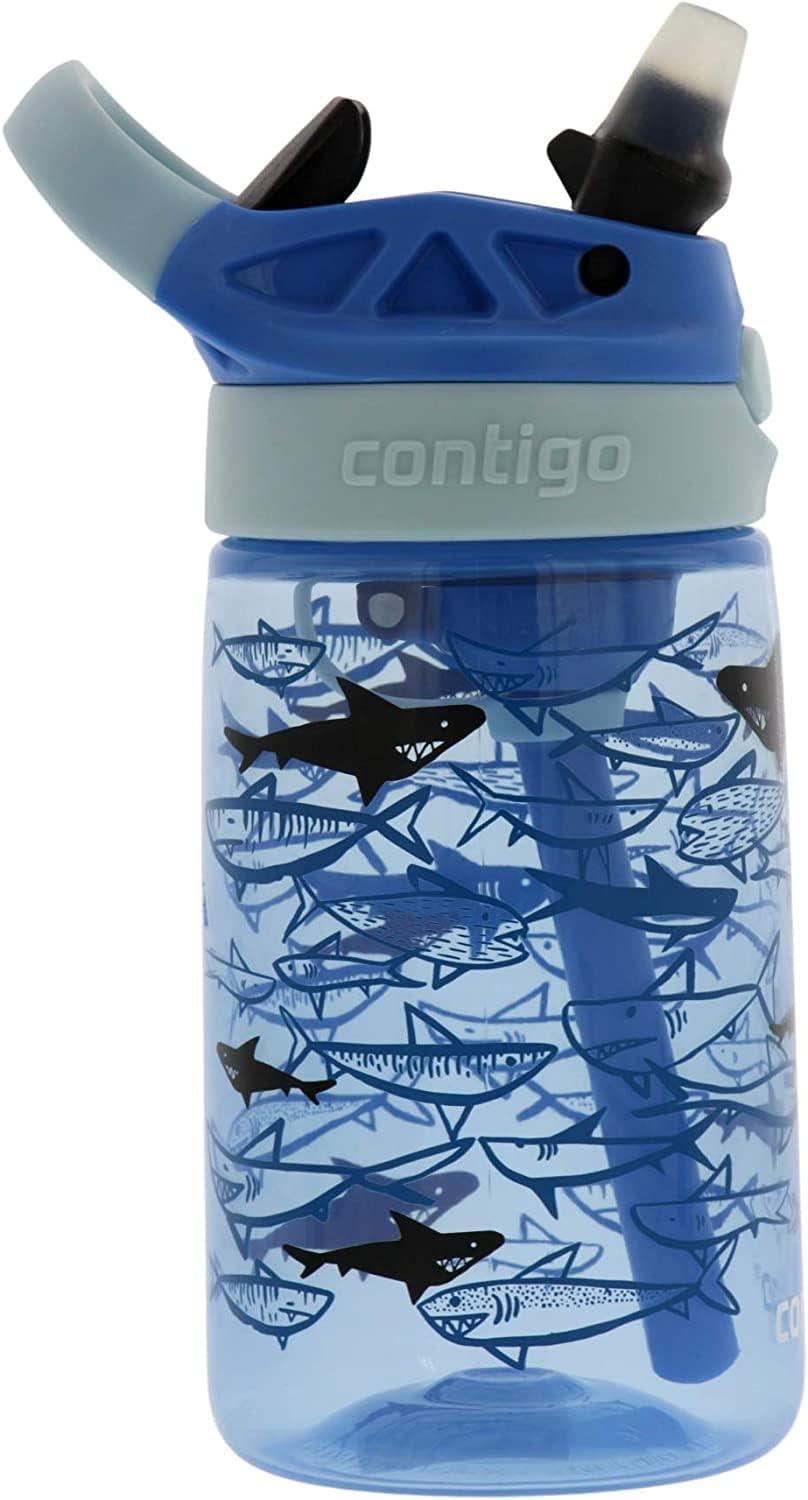 Contigo Kid's 14 oz. Water Bottle 2-Pack - Blue Poppy/Watermelon/Dinos 