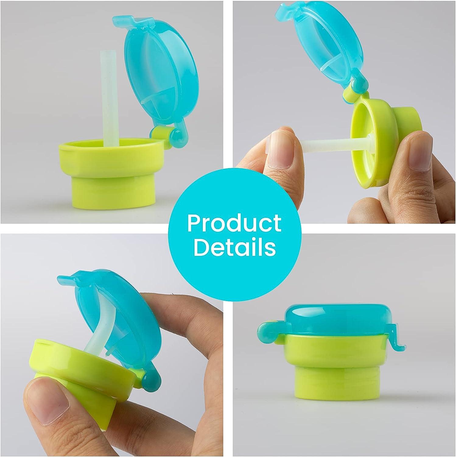 Portable Spill-proof Water Bottle Adapter Cap With Tube Drinking Straw  Cover For Baby Kid