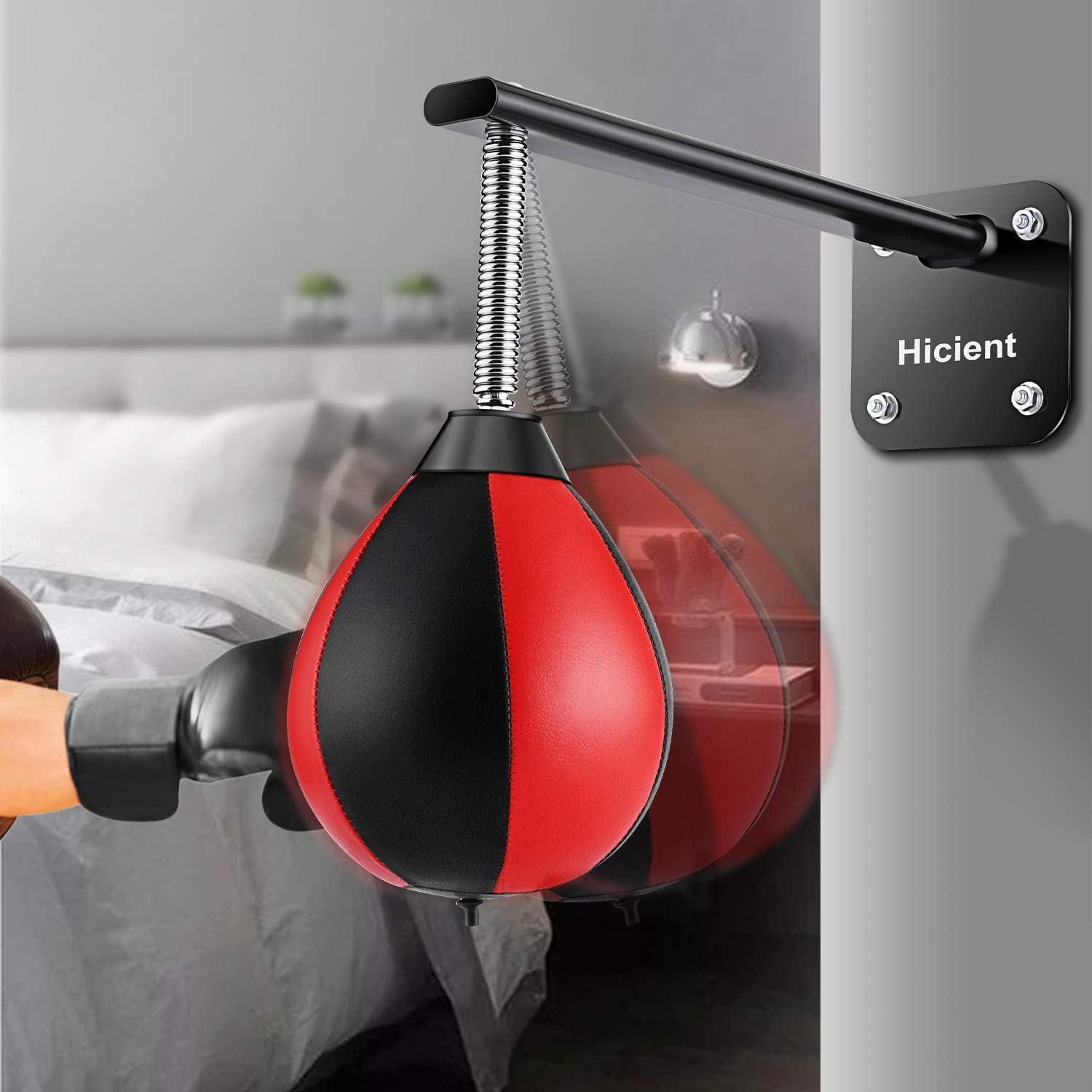 Hicient Punching Bag Reflex Speed Bag with Reinforced Spring Wall
