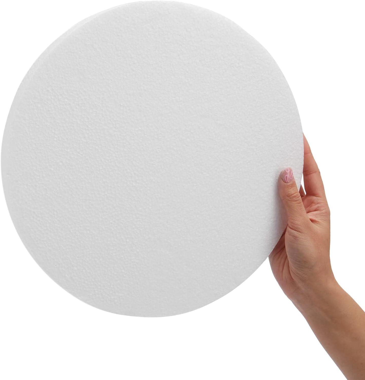 24 Pack Foam Circles for Crafts, 3 Inch Round Polystyrene Discs
