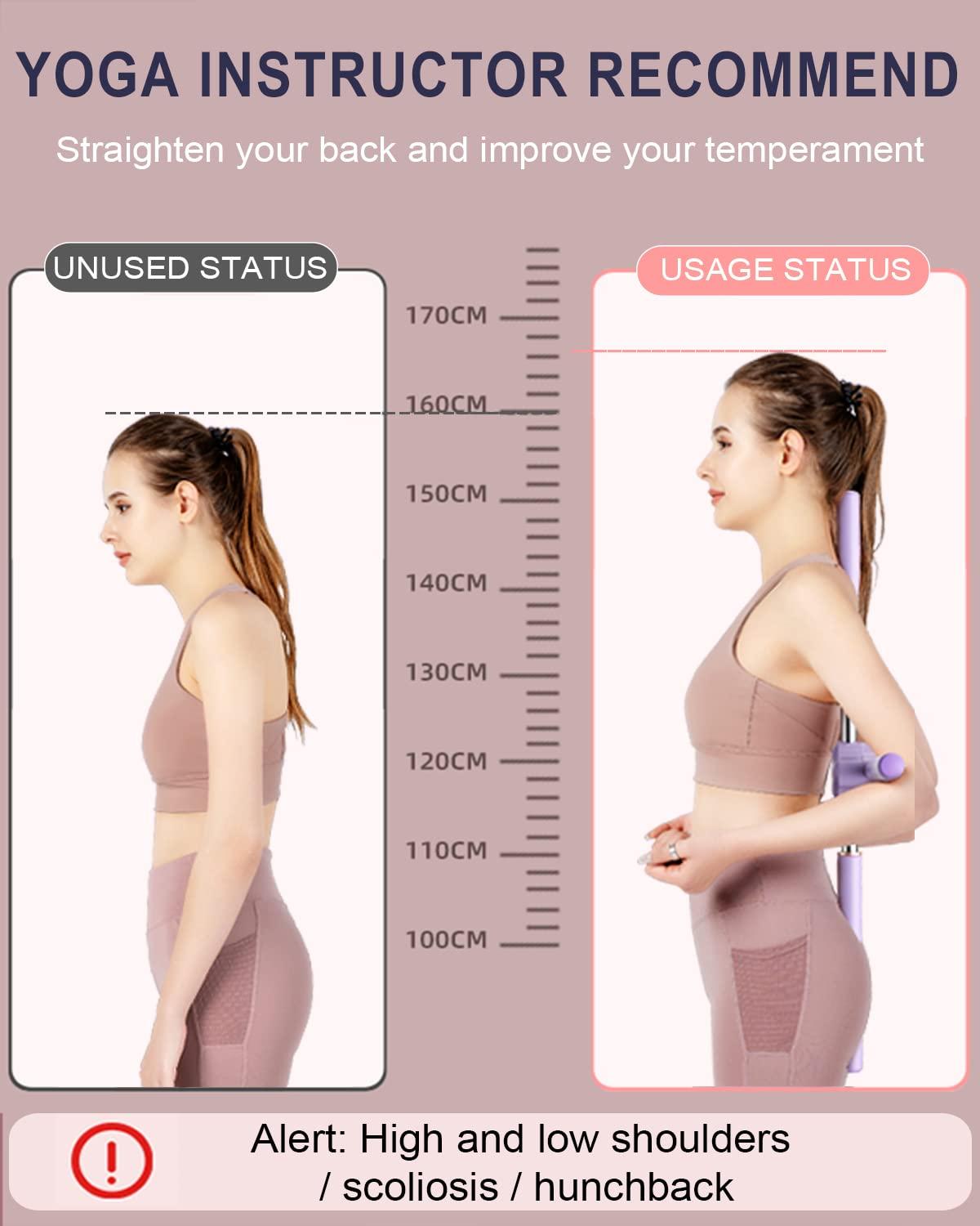 Yoga Body Sticks, Posture Corrector For Adult Children, Humpback Correction  Sticks Stretching Tool, Retractable Design Back Brace Women Posture Correc