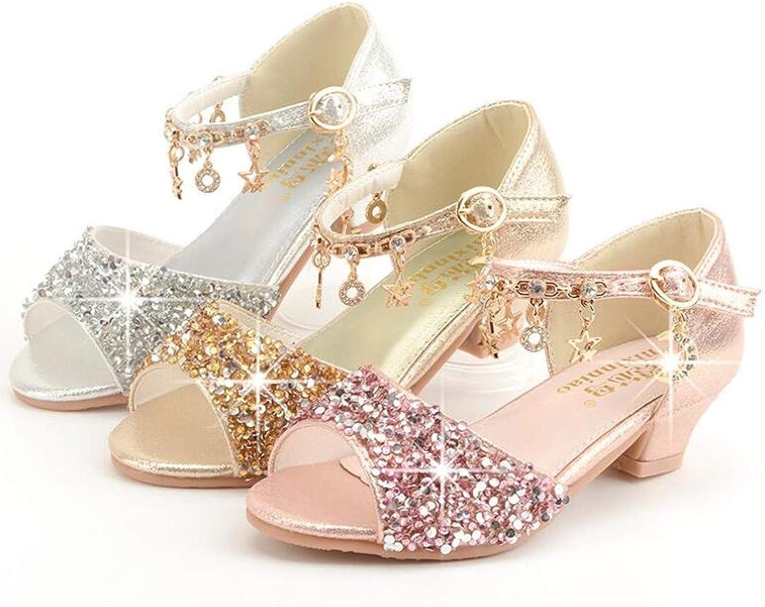 Little Kids Girls Dress Pumps Glitter Sequins Princess Low Heels Mary Jane  Party Dance Shoes Rhinestone Sandals | Fruugo US