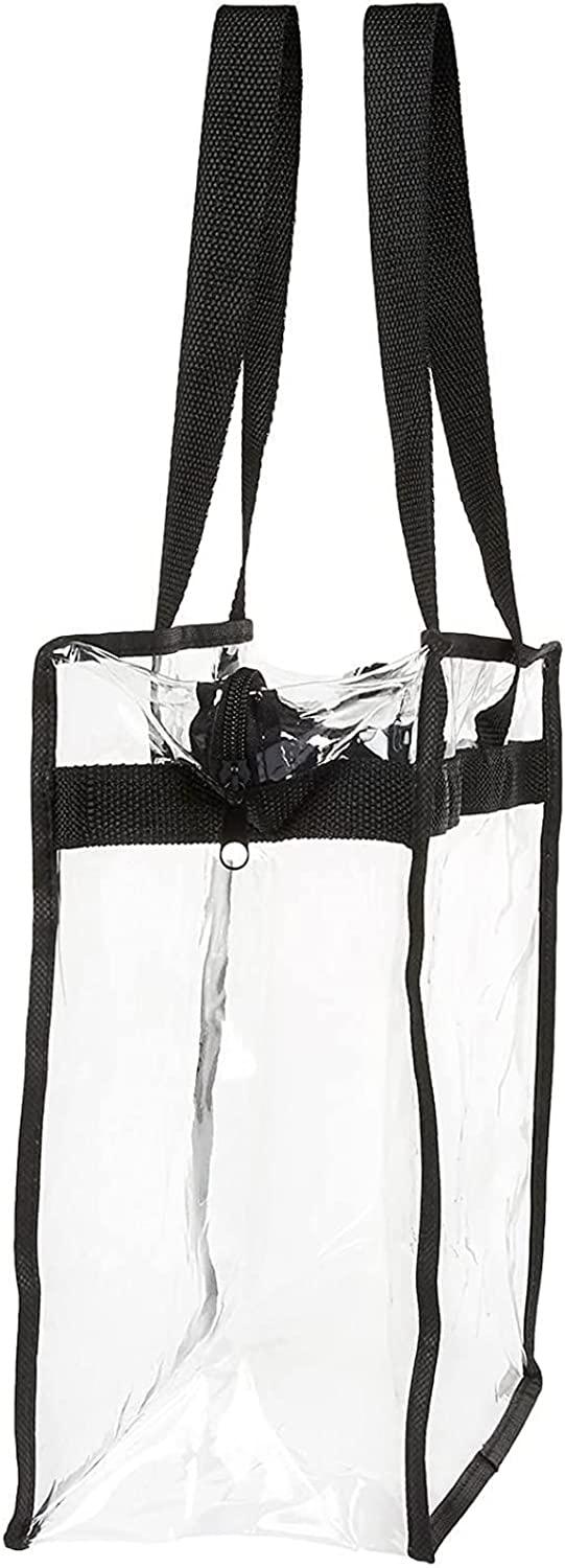 Juvale 2 Pack Stadium Approved Clear Tote Bags, 12x6x12 Large Plastic Beach  Bags With Handles : Target