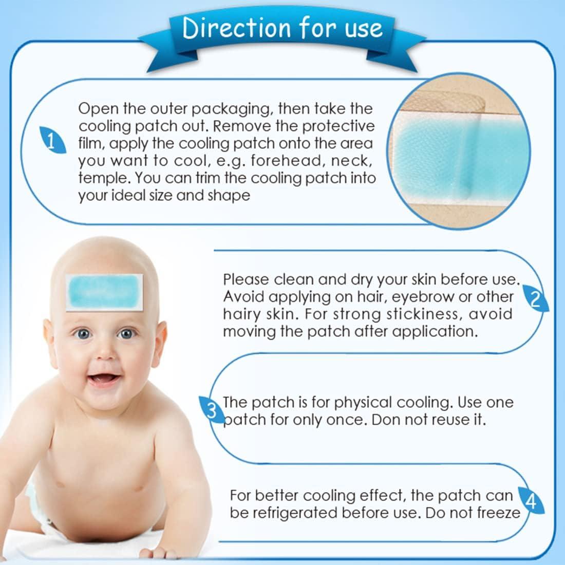 5 Sheets Baby Cool Pads for Kids Fever Discomfort,Cooling Relief Fever  Reducer