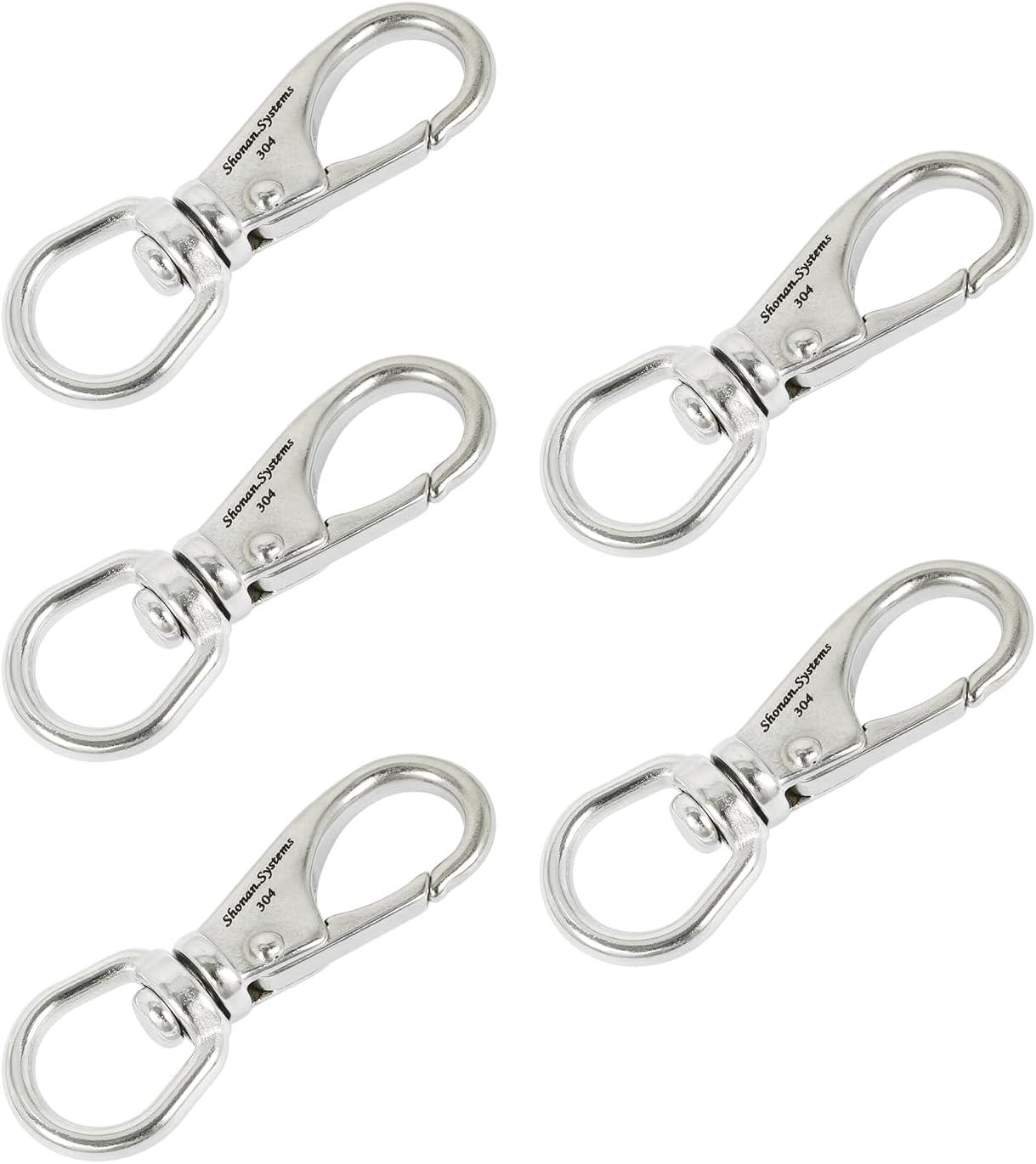 Qty:2 - Large 316 Stainless Steel Heavy Duty Hook Swivel Clasp Scuba  Diving, Dog