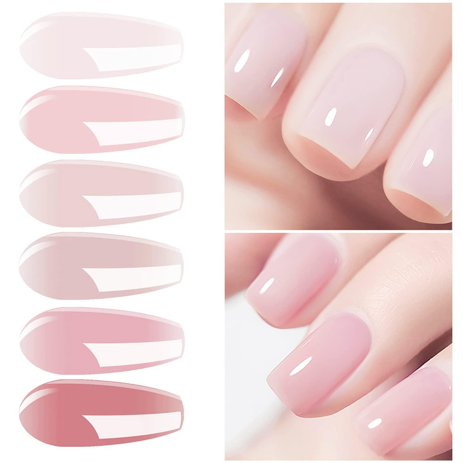 Vishine Jelly Crystal Milky Pink Gel Nail Polish 15ml LED UV Gel Polish  Soak Off Transparent Clear Pink Color Varnish Nail Art #13