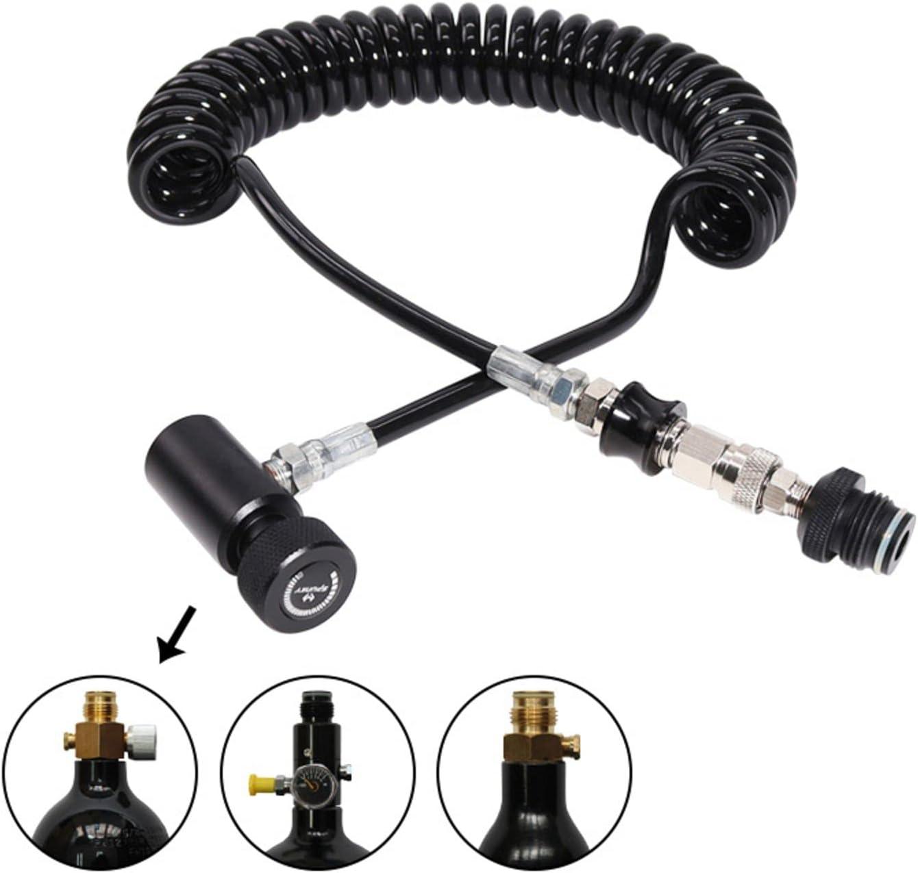 Paintball Adapter Hose Remote Coil Hose Line with Quick Disconnect