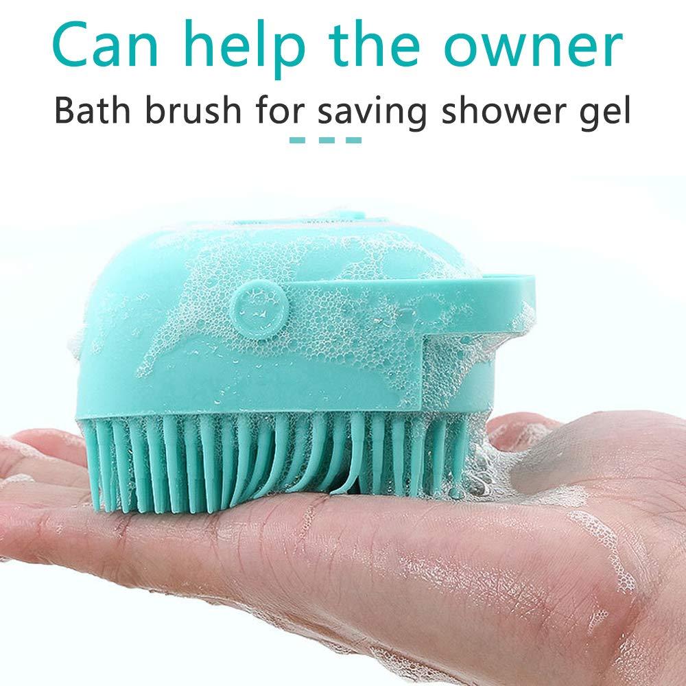 Silicon Massage Bath Brush Hair, Silicon Wash Scrubber, Cleaner & Massager, Soap  Dispenser