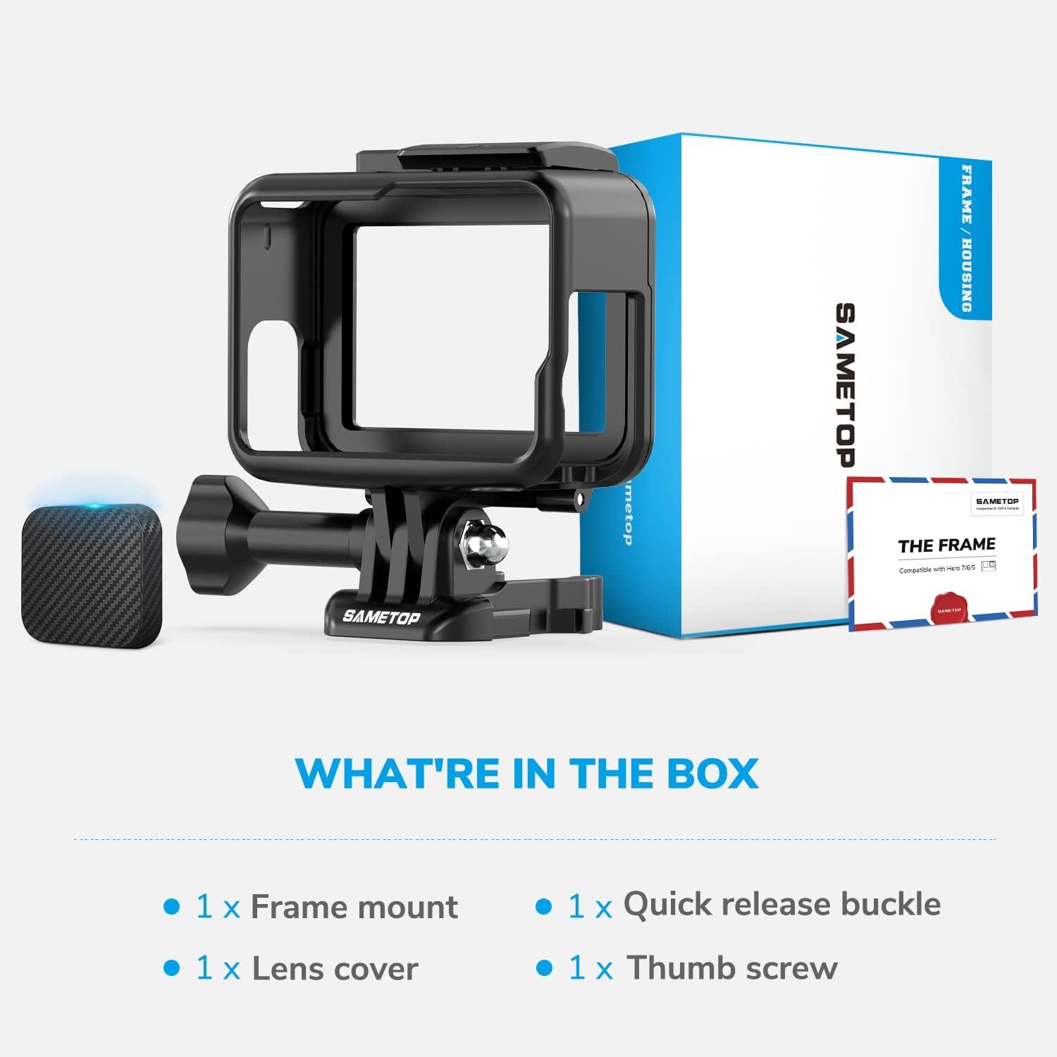 Sametop Frame Mount Housing Case Compatible with GoPro Hero 7